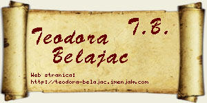 Teodora Belajac vizit kartica